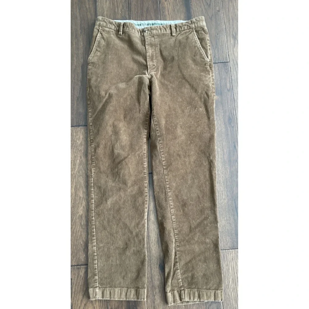 LL Bean Corduroy Pants Mens‎ 34X32 Brown Classic Fit Comfort Casual Stretch
